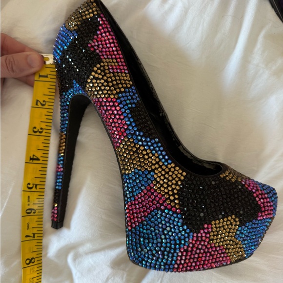 Steve Madden Multicolor Rhinestone Heels - Picture 4 of 10